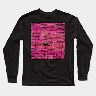 Funky Pink Plaid Long Sleeve T-Shirt